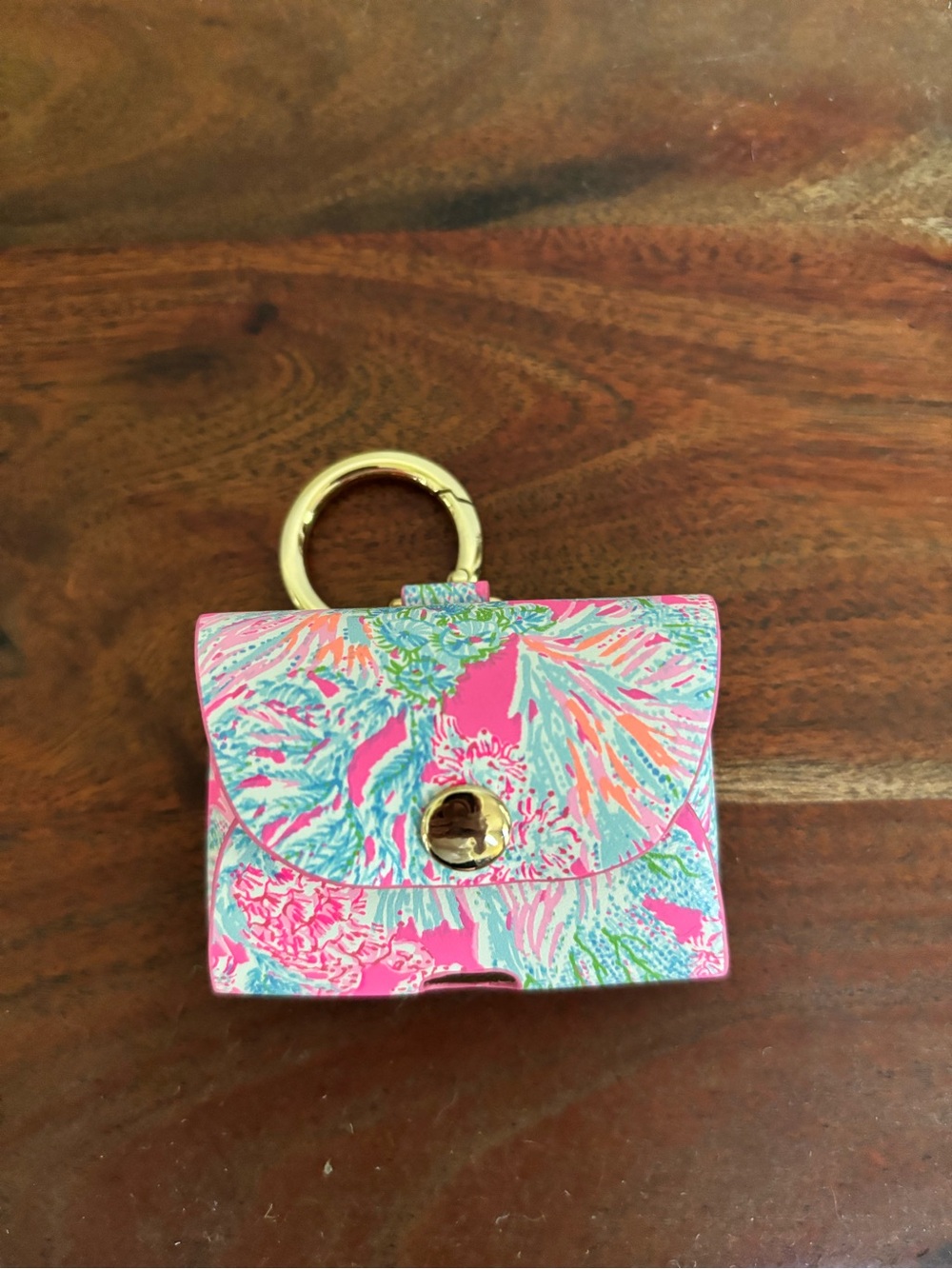Lilly Pulitzer AirPod case holder keychain